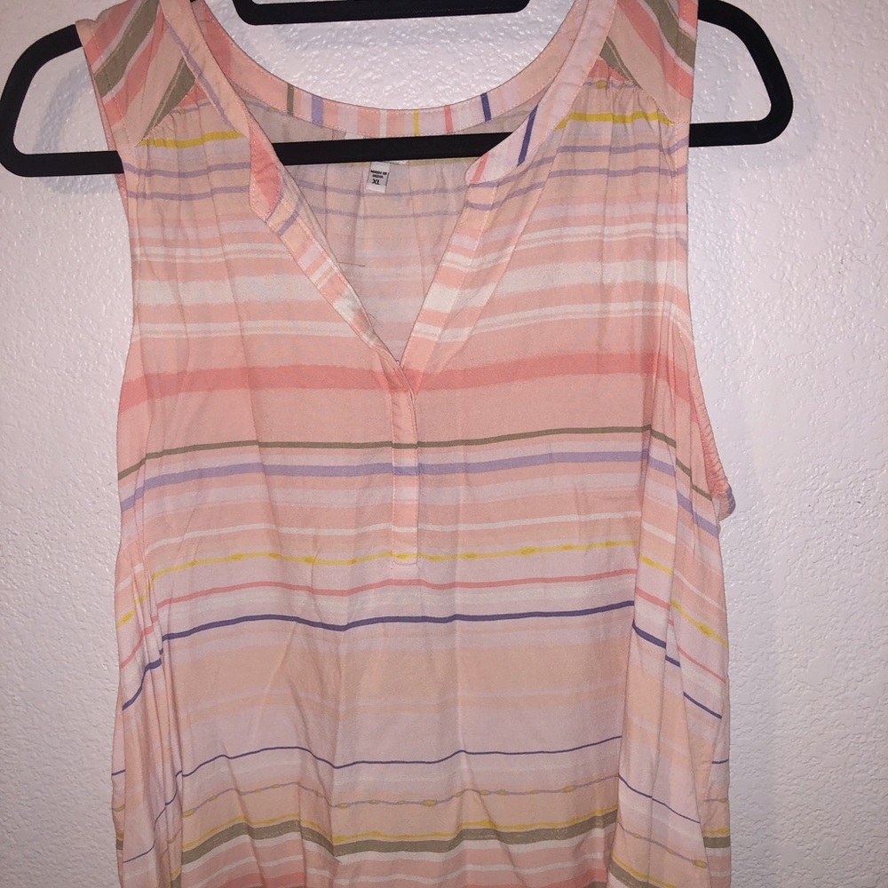 Striped sleeveless top